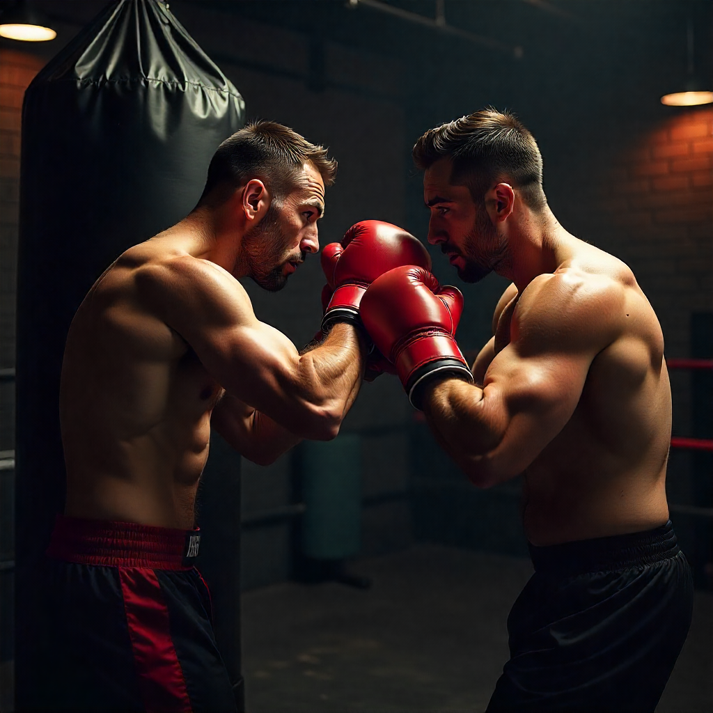 Freepik Boxing Training Heavy Bag Powerful Punches Intense 64567