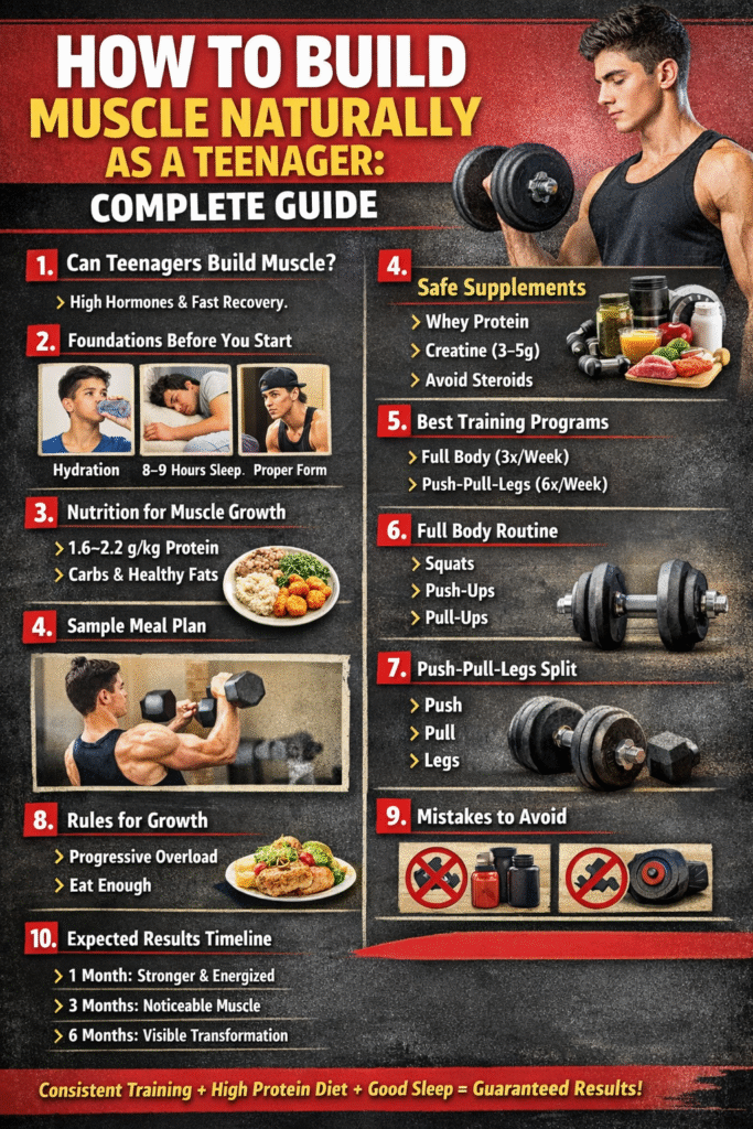 How to Build Muscle Naturally as a Teenager: Complete Guide How to Build Muscle Naturally as a Teenager: Complete Guide