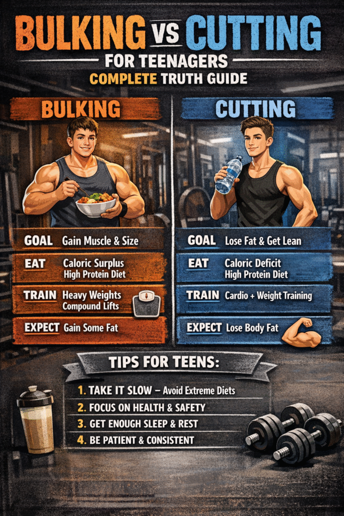 Bulking vs Cutting for Teenagers – Complete Truth Guide